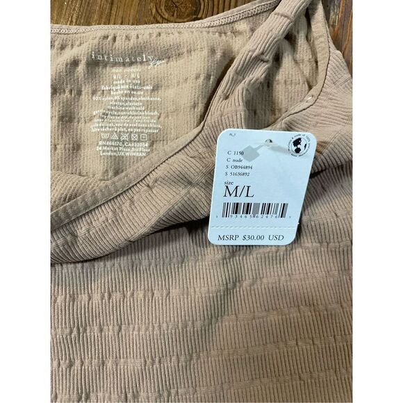 Free People Intimately Free Women's Square One Seamless Cami size M/L NWT Nude - Picture 5 of 8